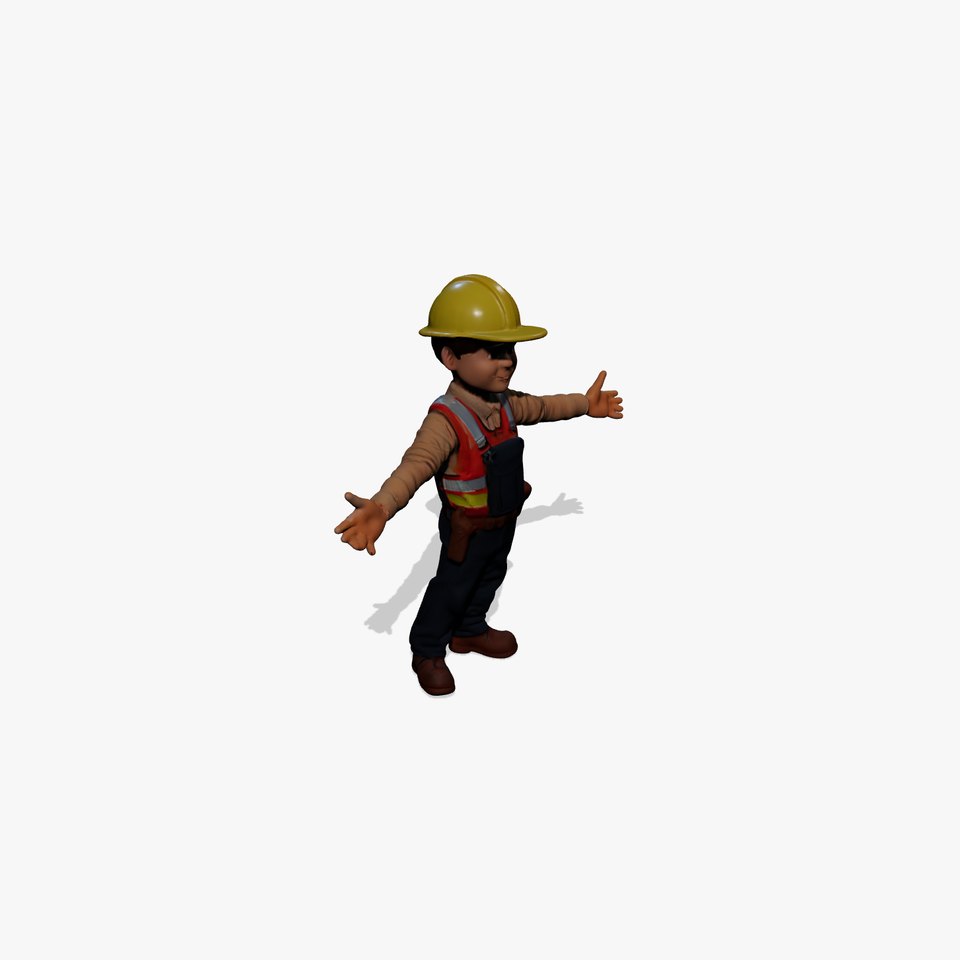 Construction Worker Character Model Pack
